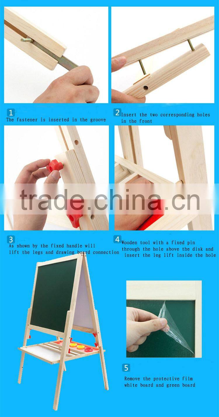 Solid wood double-sided blackboard