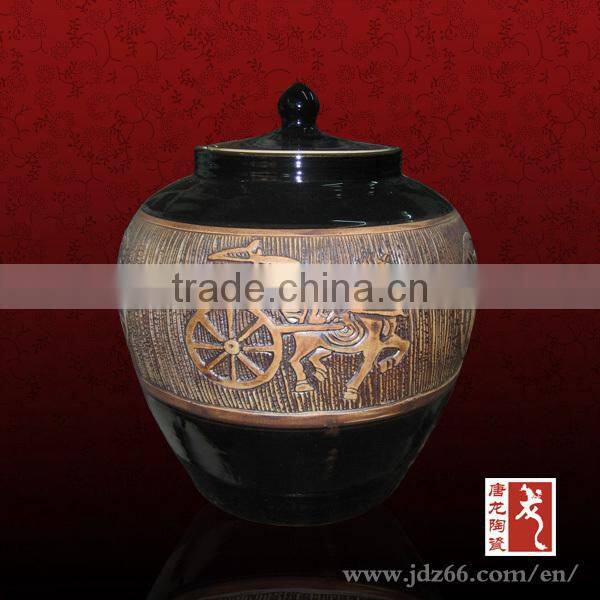 Ancient style excellent quality ceramic wine bottle christmas covers for home usage