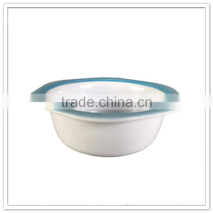 Environmental lacy kids bowl with bule rim personalized clip dip bowl milk candy