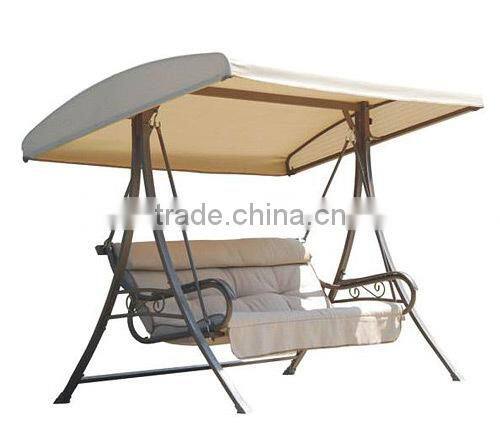 Three seat swing metal frame