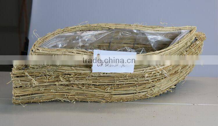 Nature Rattan Garden Planters Decor Pots Set of 2