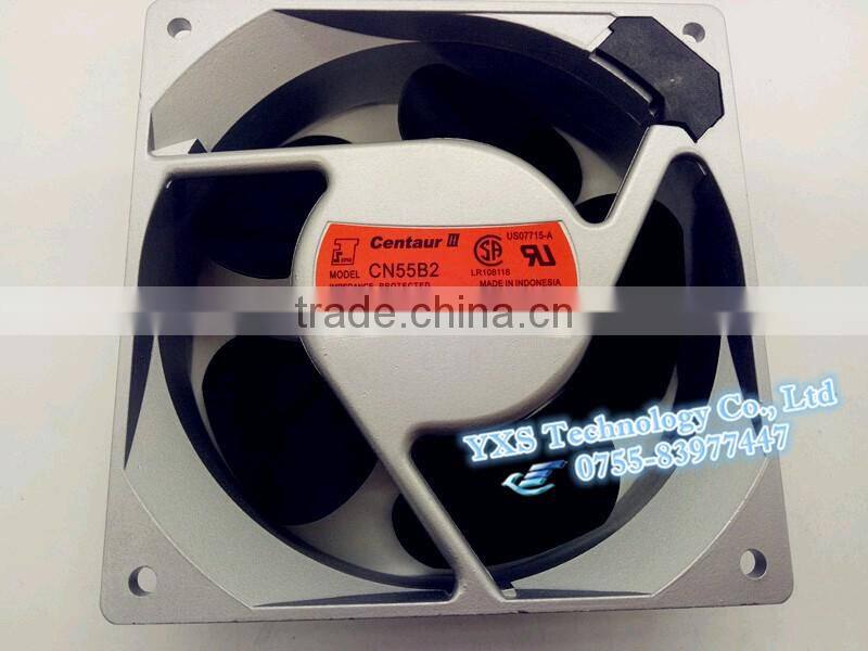 Original CN55B2 100V 0.23A / 0.19A full metal fan for servo 120*120*38mm 2Pin 12cm Insert type Cooling fan