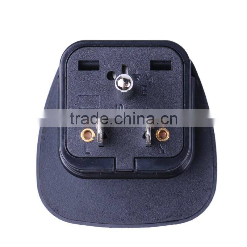 American standard 1 round two flat pins 10A 250V AC European multi-function jack 2P + E grounded adapter plug SD-5