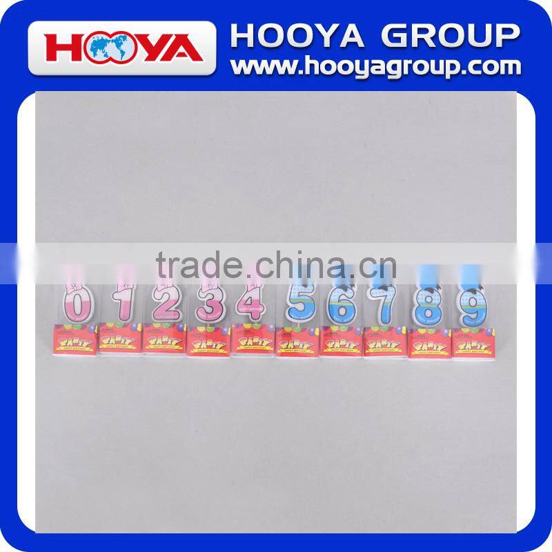 Cartoon digital pink/blue children birthday candle