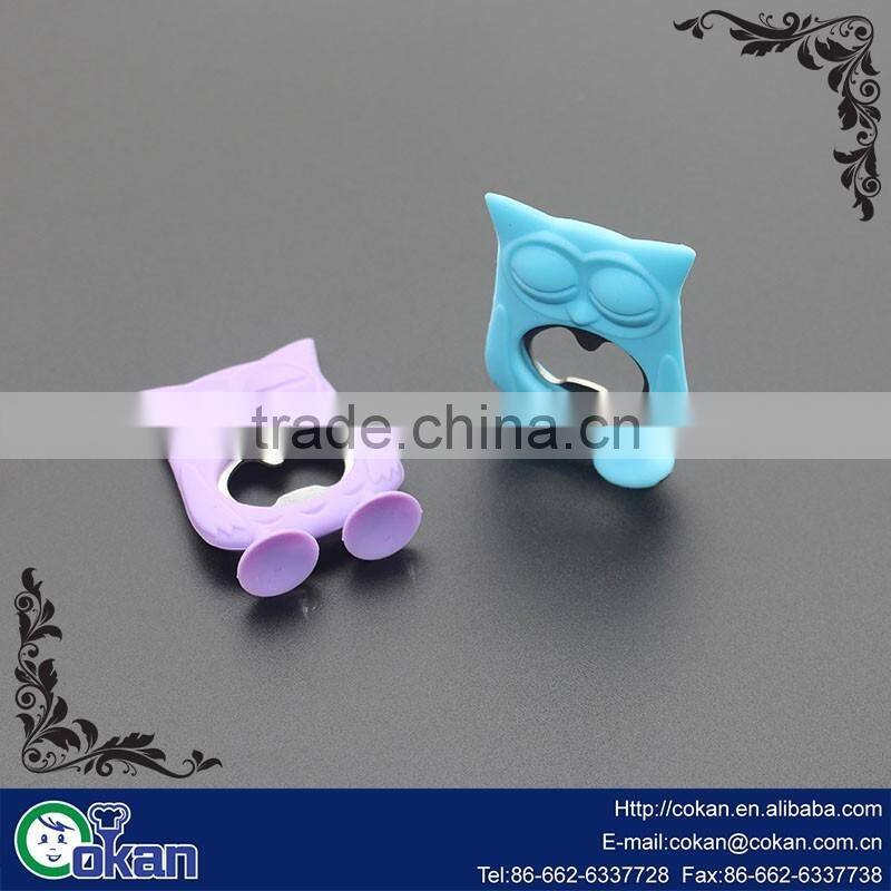 CK-SL690 Eco silicone can opener/Bear Shapejar opener,silicone wine /Stainless steel Bottle Opener and Beer Opener