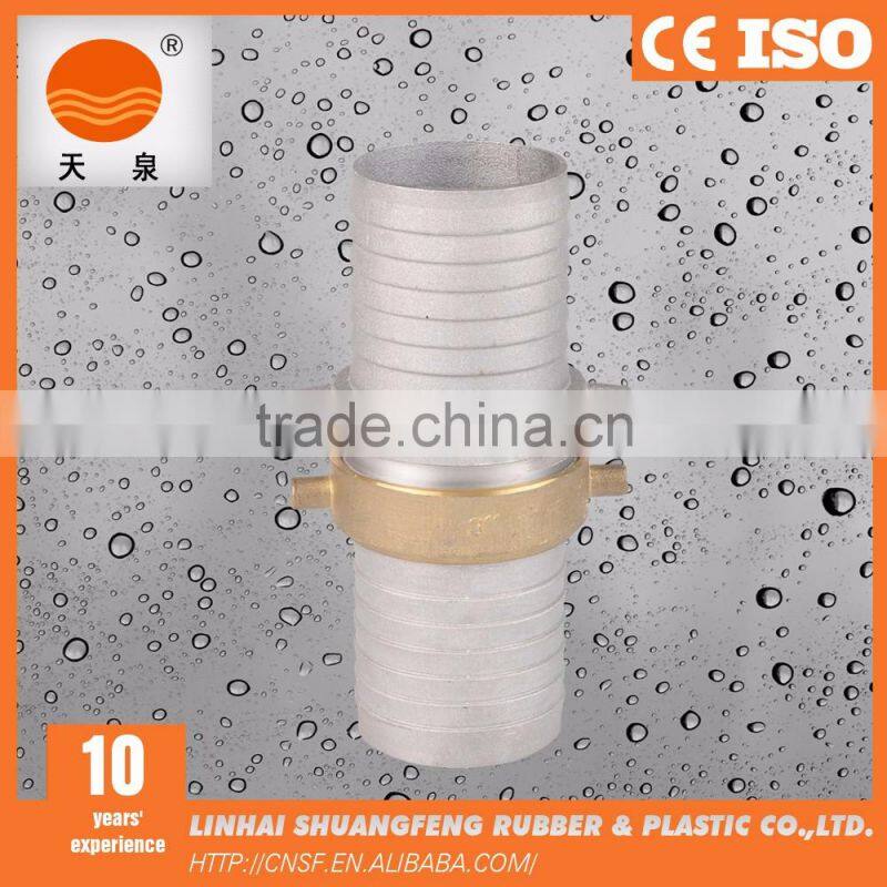 Fully stocked fire hose coupling