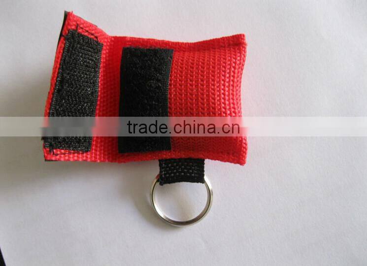 Medical products cpr face shield keychain with one-way valve