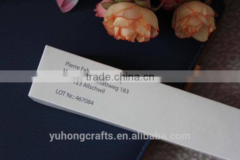 Cheap white hand folding fan paper box