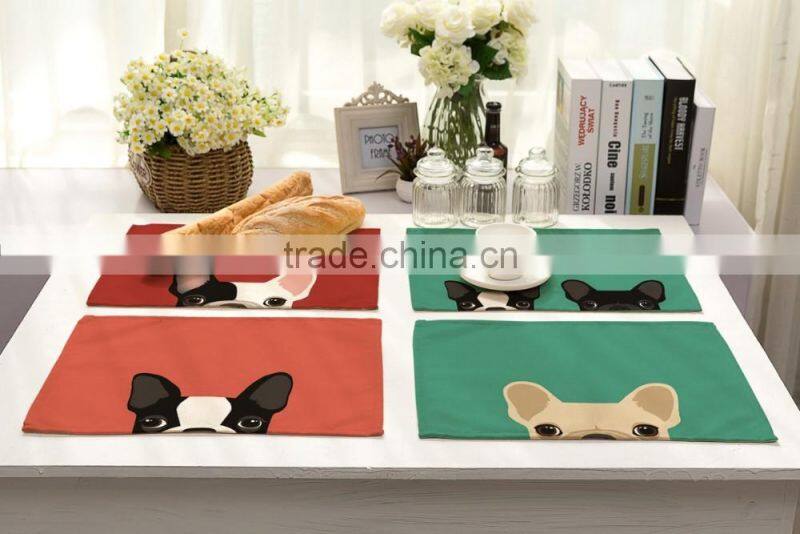 Animal Printing Table Dinner Napkin Linen Cotton Folding Design For Home Restuarant Decoration Pieces