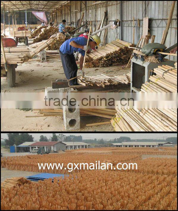 china manufacture pvc coated wooden broom handles made of hardwood