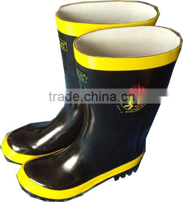 Rubber material fire performance rubber boots Fire Rubber Boots /Anti Perforation boots
