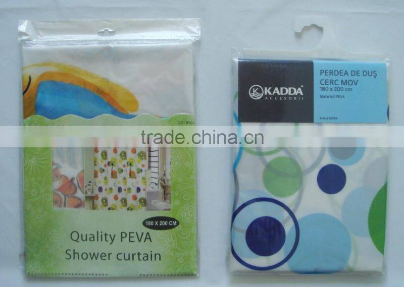 High quality used home goods thick custom pink bathroom shower curtain