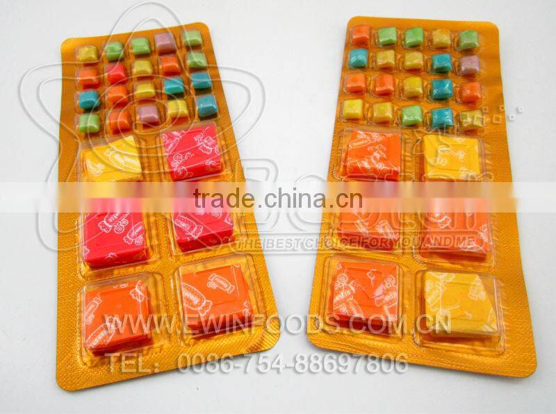 Combination Candy !!! Swiss Soft Chewy Candy + Square Bubble Gum