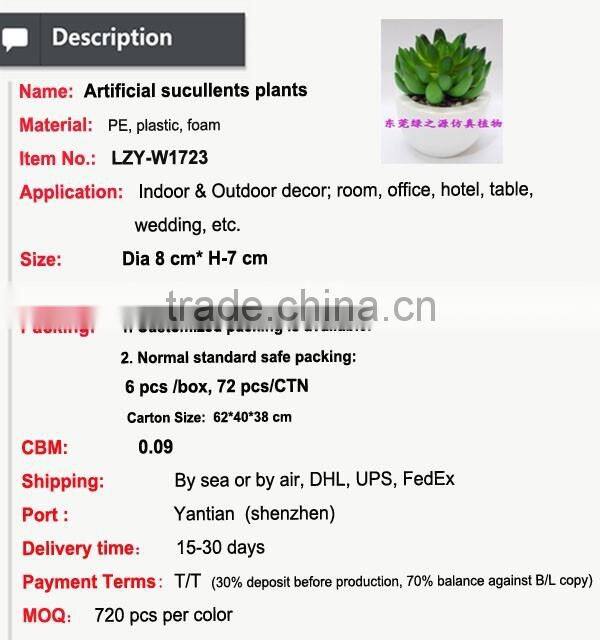 Varied artificial succulents wholesale artificial mini succulents potted