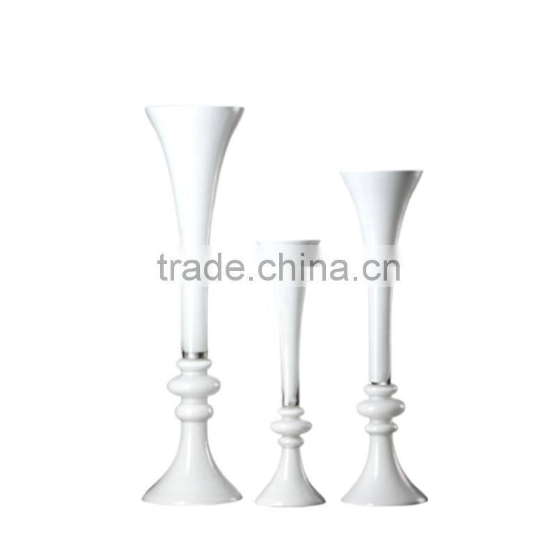 Wholesale European Black and White Flower Glass Vase