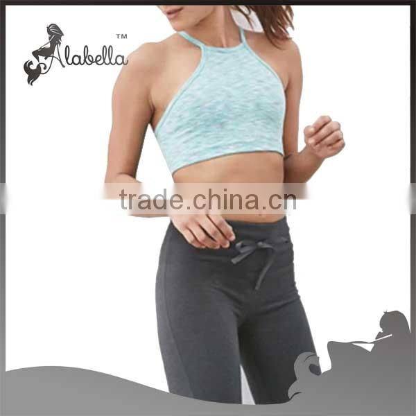 Ladies plain crop top sexy crop top with space dye fabric