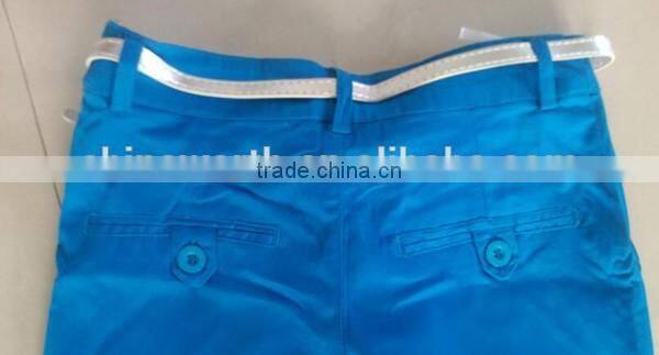 cotton/spandex blue excess inventory pant stock