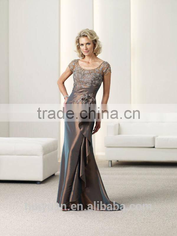 sexy short sleeve mother of the bride evening modern night dress