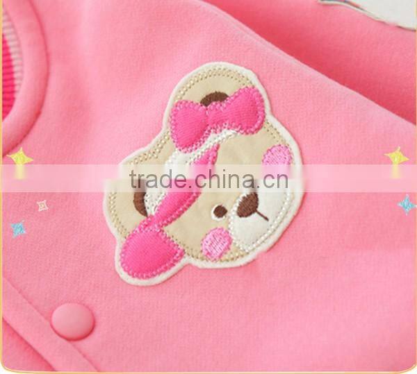 Girls fashion design embroidery crew neck sweatshirts