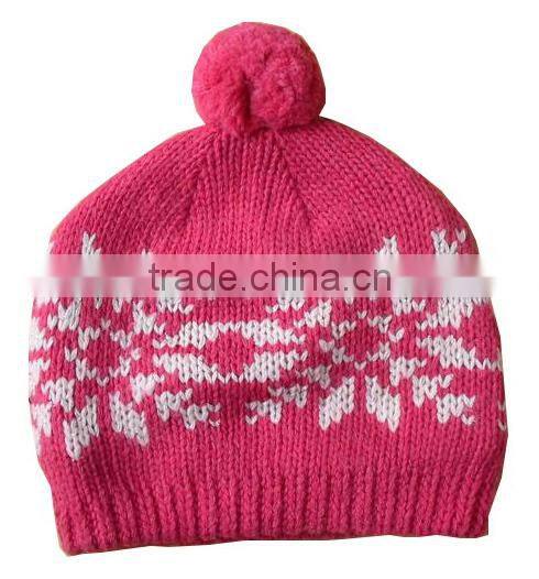 lovely fashion & popular knitted winter 100%acrylic baby hats