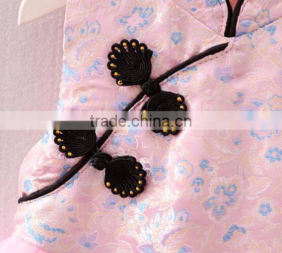 Children 's Qipao 2016 new sleeveless vest skirt national wind baby party velvet dress