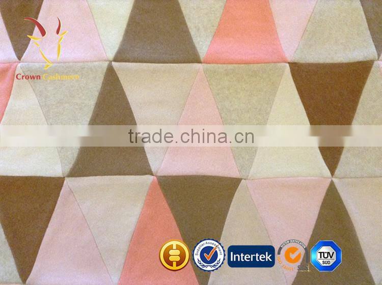 Pink Beige Triangle Baby Cashmere Security Blanket