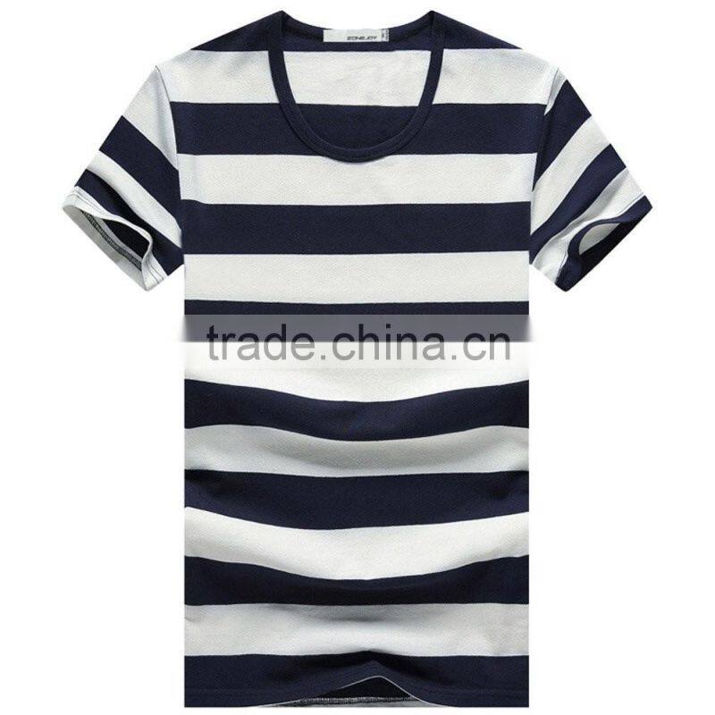 Microfiber striped no design t-shirt companies in China