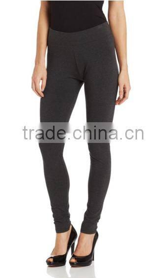 hot sales breathable spandex fabric Full-length pull-on leggings with wide elastic waistband
