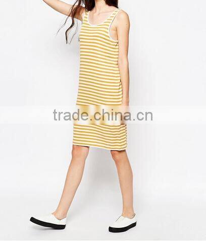 Hot saleas! fit stripe t-shirt dress women /Stripe Oversize Jersey Tank Dress
