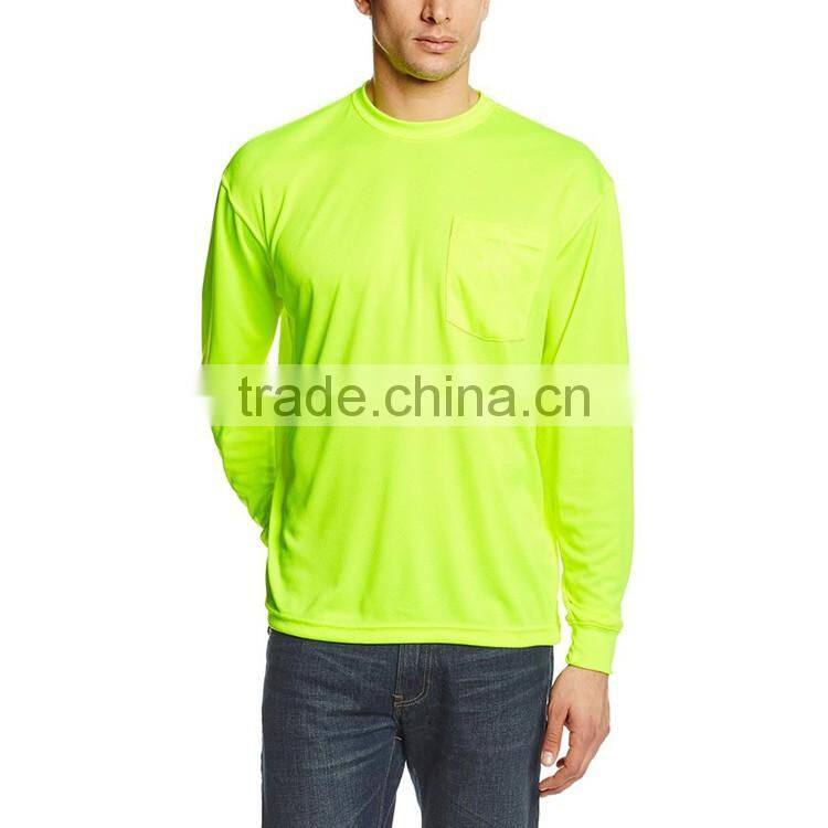 Cheap Price Custom Pocket Wholesale Mens Long Sleeve Hi-vis Designers T Shirt