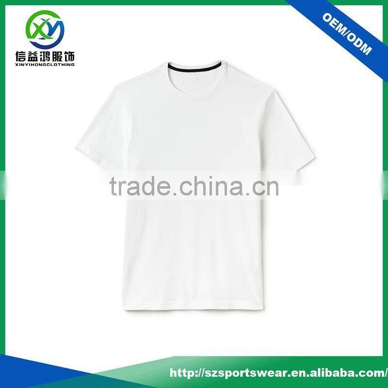 High quality custom white color skin-friendly tshirt 100% cotton, gym tshirt