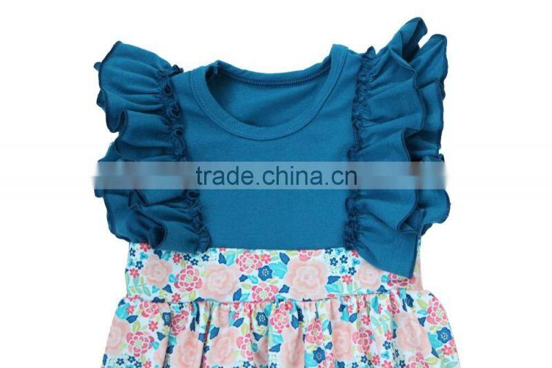 New designs baby 0-3T cotton ruffle romper kids boutique lovely summer romper