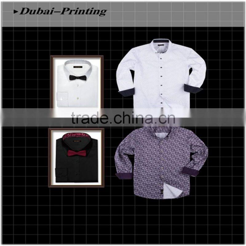 2016 fashion clothing floral digital print Silk Screen Custom Shirt