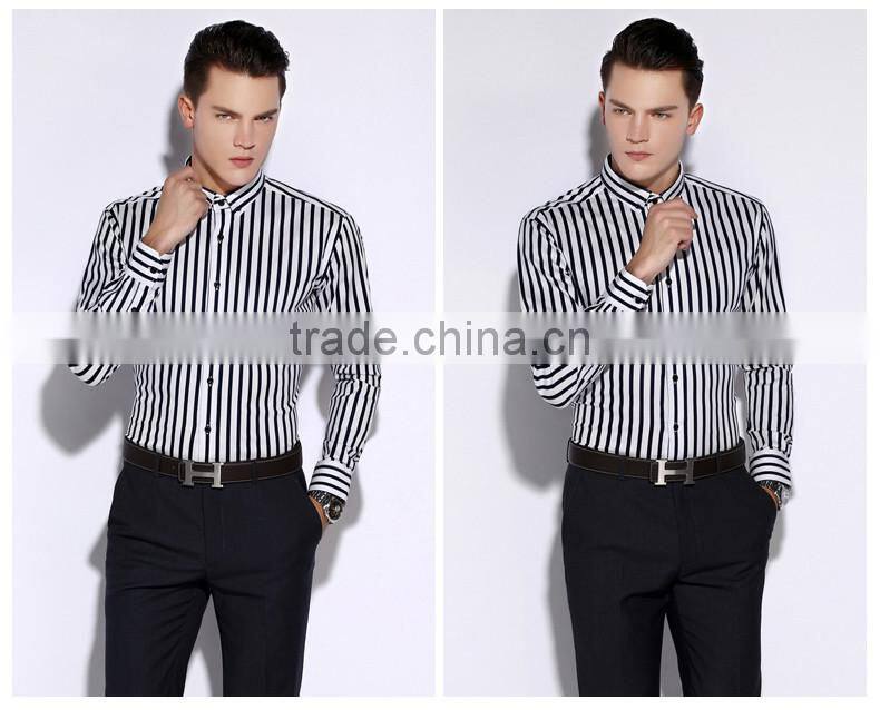 Alibaba China supplier customise classic men's formal striped shirt in bulk