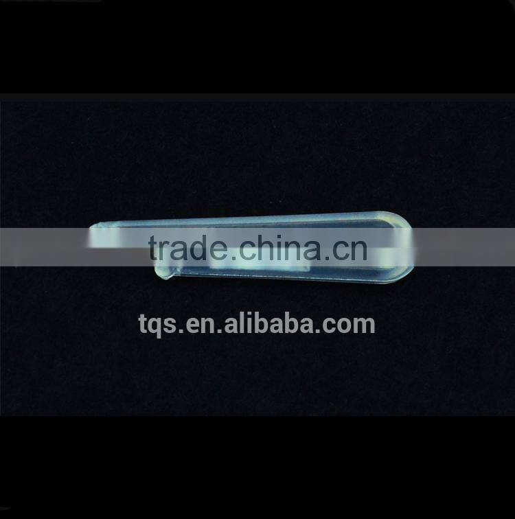 4.0*0.9*0.4cm Cheap With Teeth U-shape Clips Transparent Plastic Clips for Packing