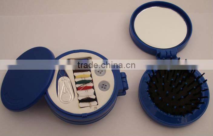 travel sewing kit/mirror with comb sewing kit