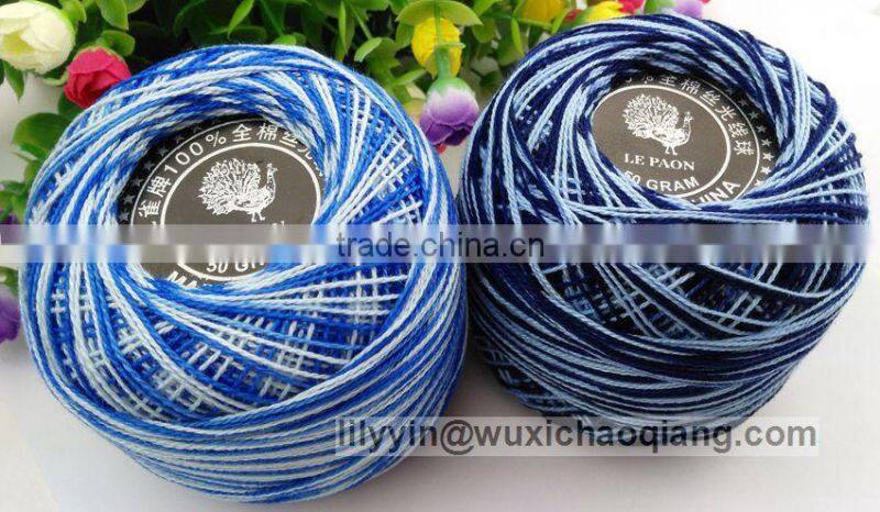 100% Mercerized cotton / Egyptian cotton ,reflective knitting yarn
