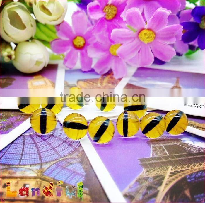 10mm Yellow Glass Cat Eyes Craft Soft Toys Safety Plastic Stuffed Dragon Eyes