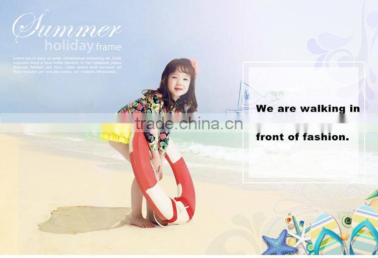 Child Sun Protection Swim Set Long Sleeve Kids Girls' Rash Guard Set Kid Girl's Three-piece Long Sleeve Swimsuits