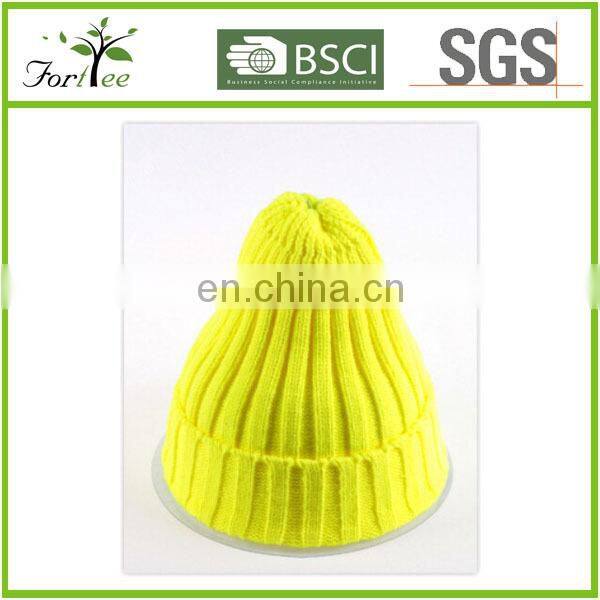 Hats caps hot sale fashional 100% acrylic solid color man woman winter beanie knitted hat