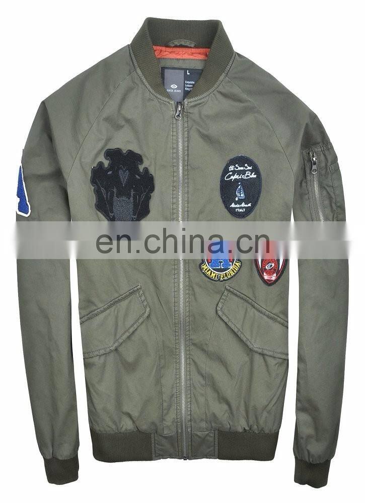 2017 Latest Design Durable Windproof Slim Bomber Jacket Men