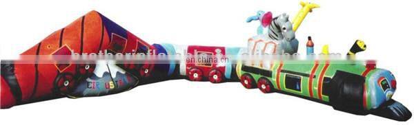 Funny Inflatable Castle Bouncer /tunnel obstacle course