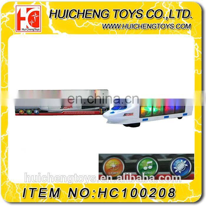 3D High-speed plastic tracks brilliant light musical electric toy train sets for sale