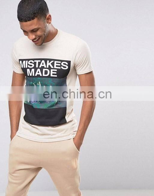 Digital printing men wholesale cheap full-size T-shirt