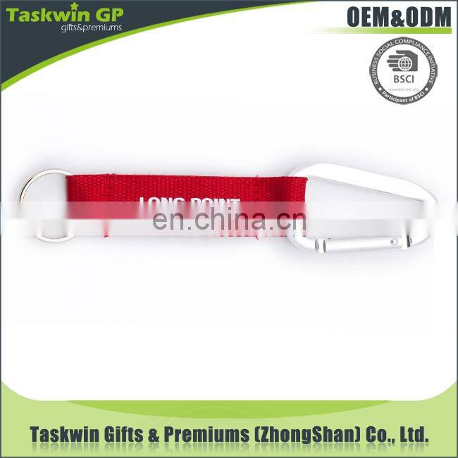 custom imprinting aluminum carabiner lanyard carabiner with short lanayrd