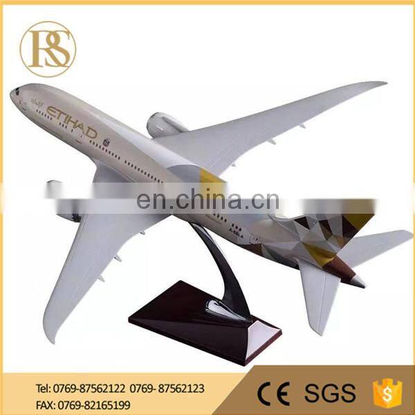43CM Resin B787-8 Passenger Glider Cargo plane Model With Printing Client's Logo