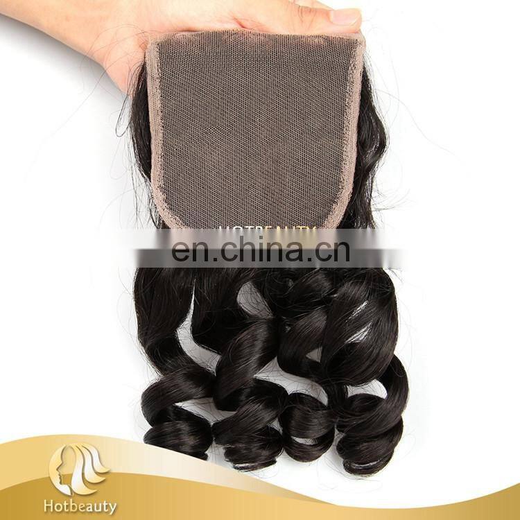 Top selected brazilian curly human hair with closure,lace closure for girls hair products