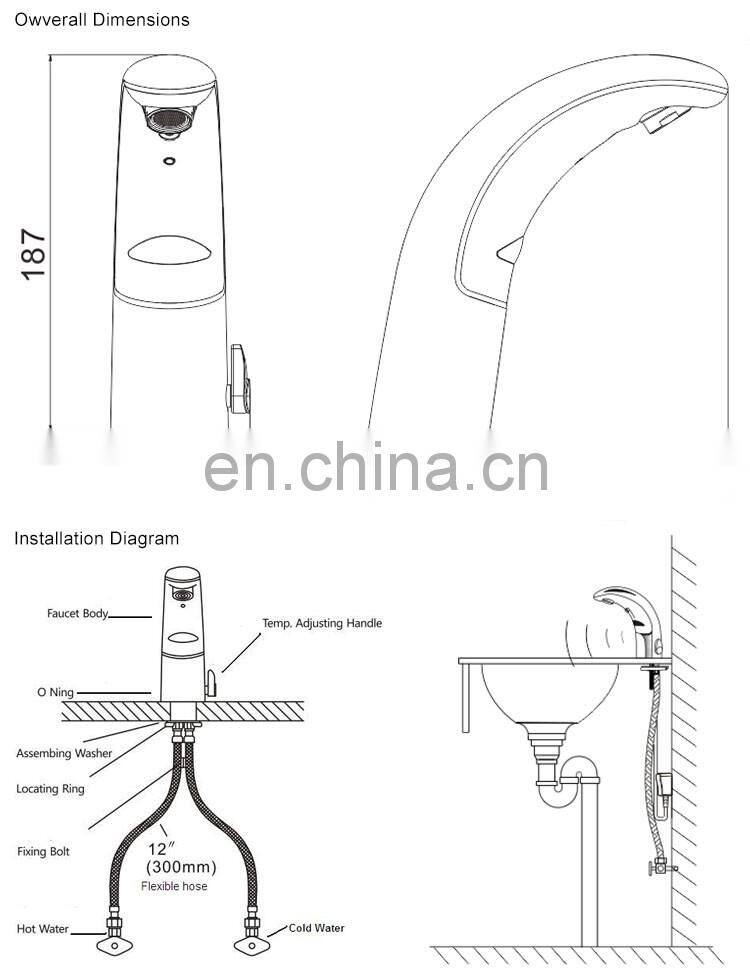 Integrated Sensor Hot &Cold Temperature Control Automatic Faucet