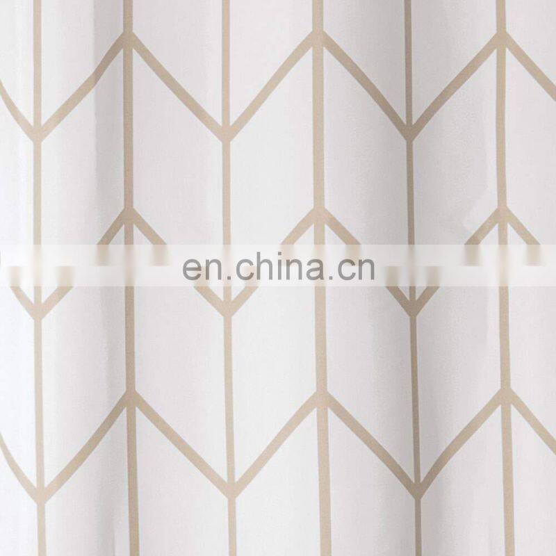 Modern hotel quality shower curtain with hooks 72"*72"