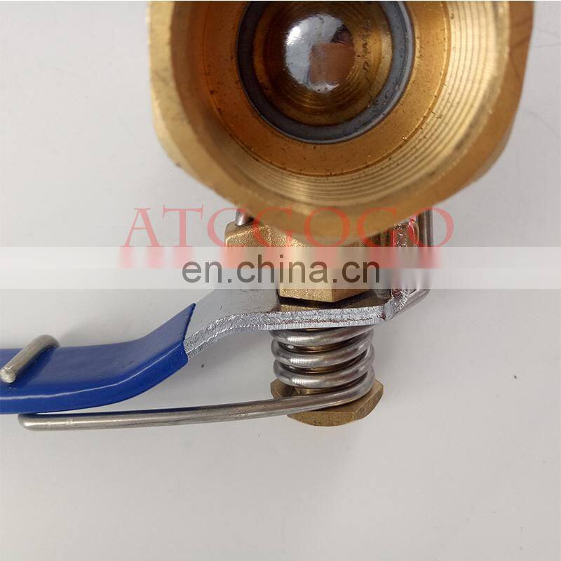 low price brass spring close ball valve DN25 1inch